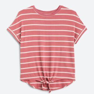 Stich Fix RUMI + RYDER The Dolman Tie Knot Tee  L | Dark Pink